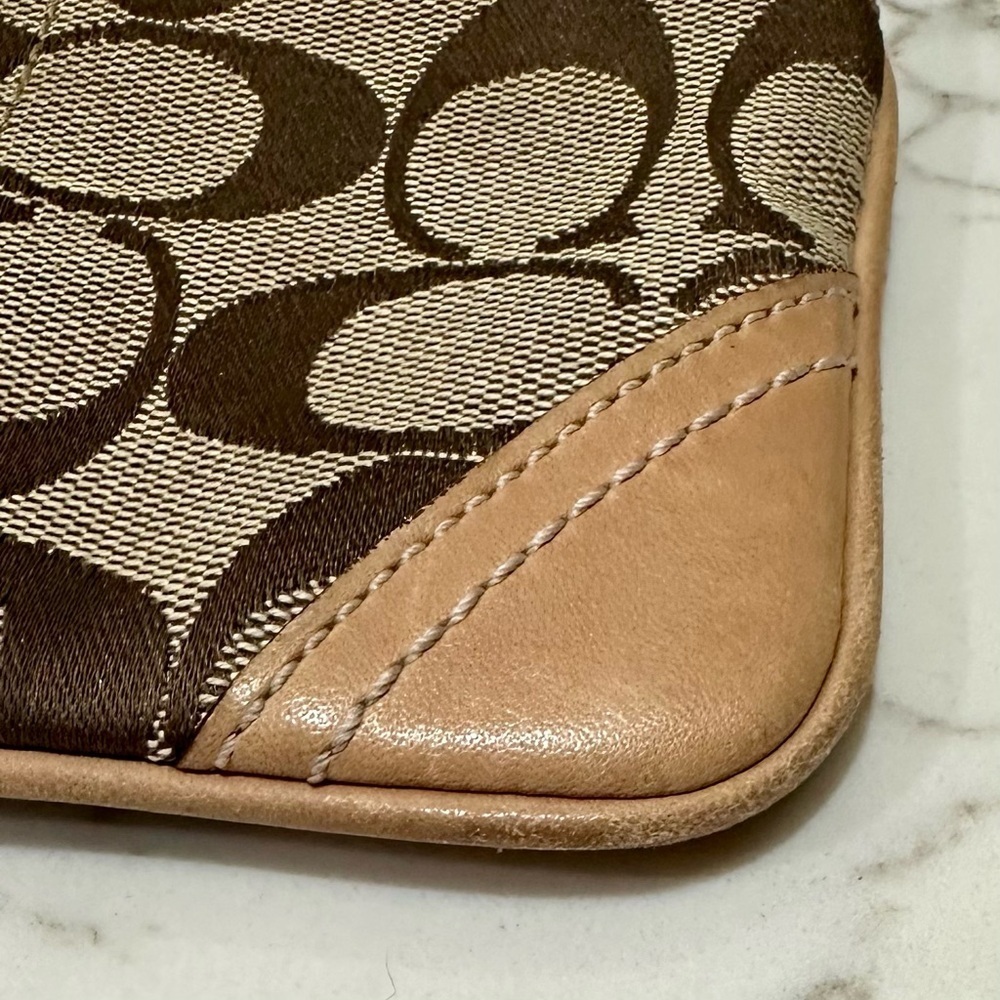 Coach Wristlet Canvas w/Leather trim - Picture 12 of 15